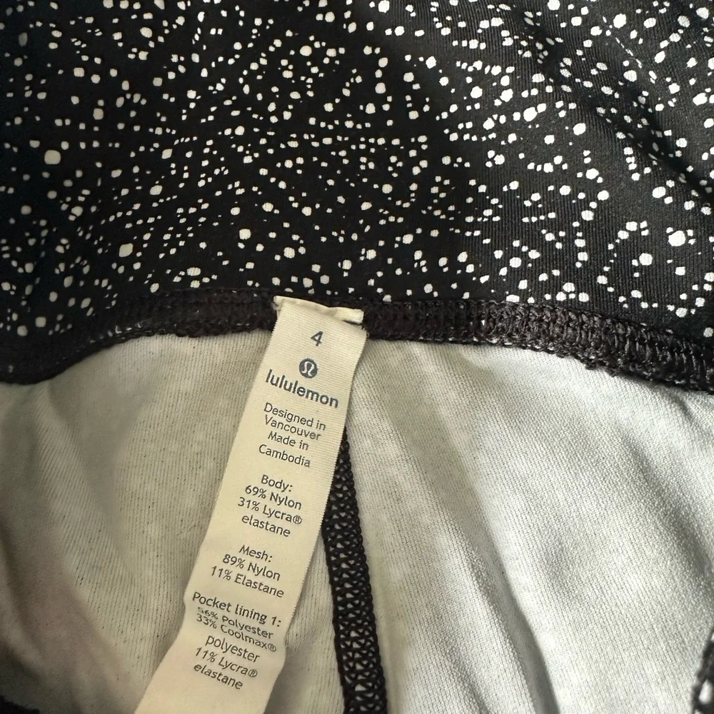 Lululemon Athletica Black and White Leggings with High-Waisted Design - Picture 3 of 3